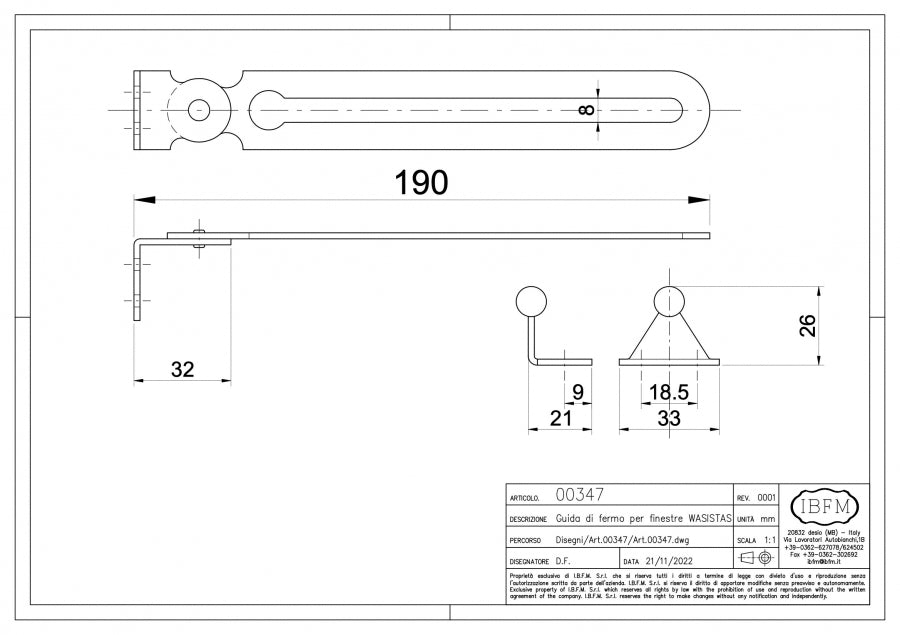 Guida di Fermo - disegno tecnico