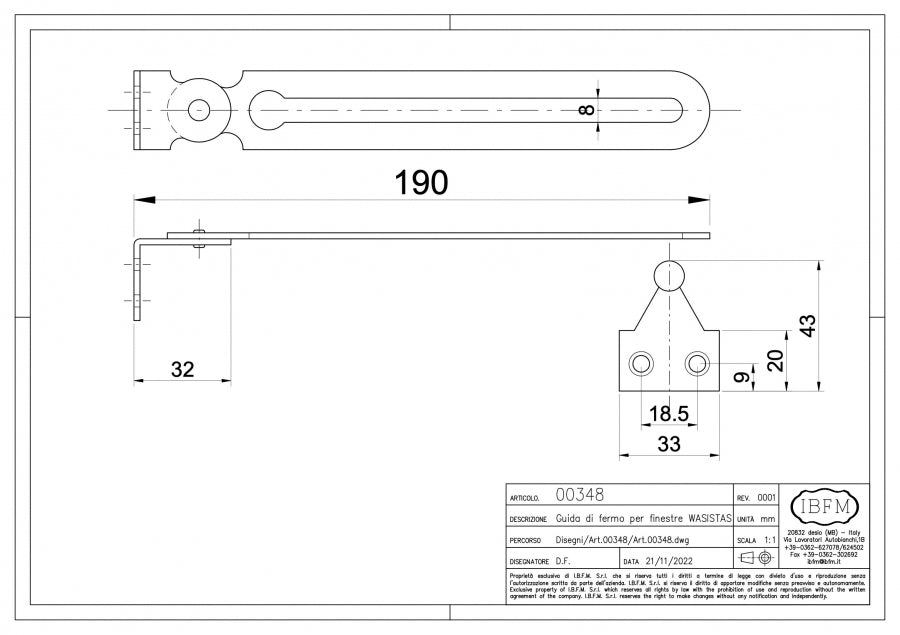 Guida di Fermo - disegno tecnico