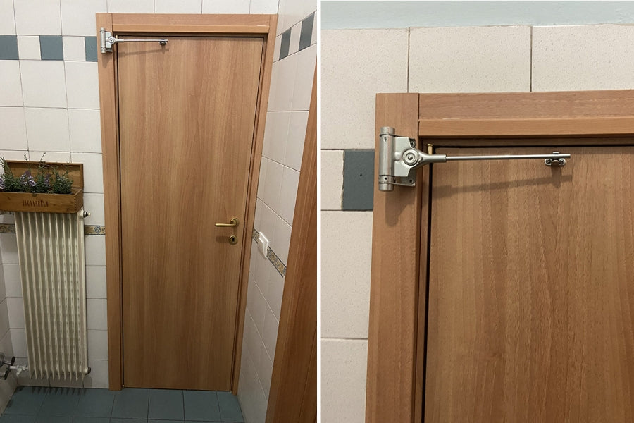 Chiudiporta a molla in acciaio inox