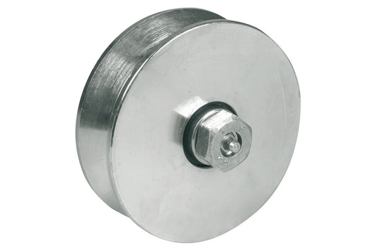 Ruota per Cancelli - 2 Cuscinetti a Sfera - Gola "V" con Ingrassatore
