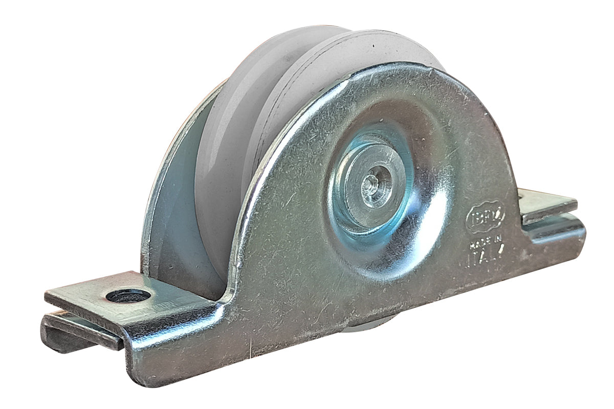 Ruota in Nylon con Supporto Interno - 1 Cuscinetto - Gola V