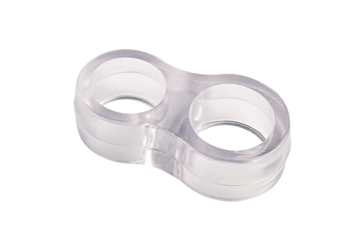 Paracolpi doppio anello in plastica per maniglia