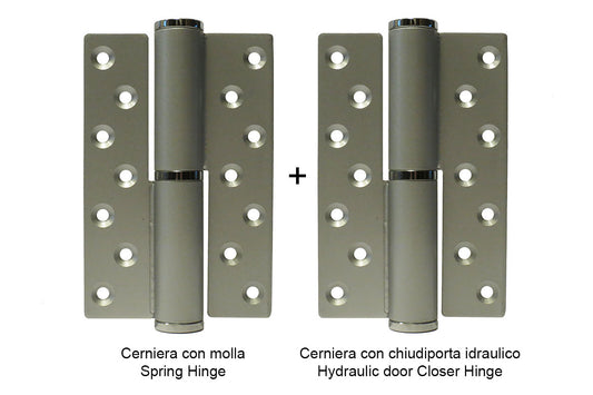 Cerniera Con Chiudiporta e fermo Integrato (KIT)