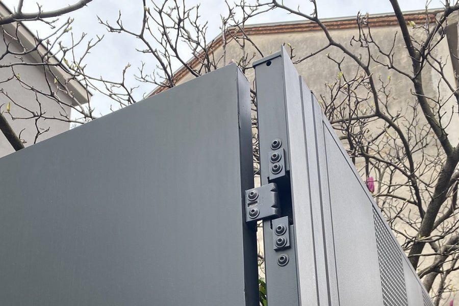 Cerniera 3D a Scomparsa per Cancelli, Profili Tubolari (installazione con Contropiastra o Inserti Rivettati)