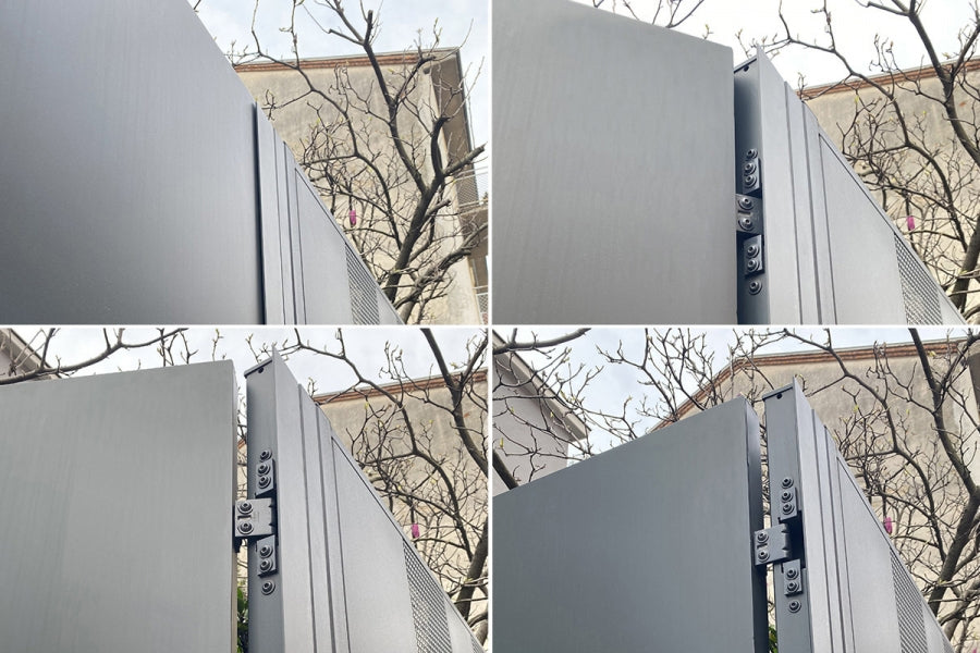 Cerniera 3D a Scomparsa per Cancelli, Profili Tubolari (installazione con Contropiastra o Inserti Rivettati)
