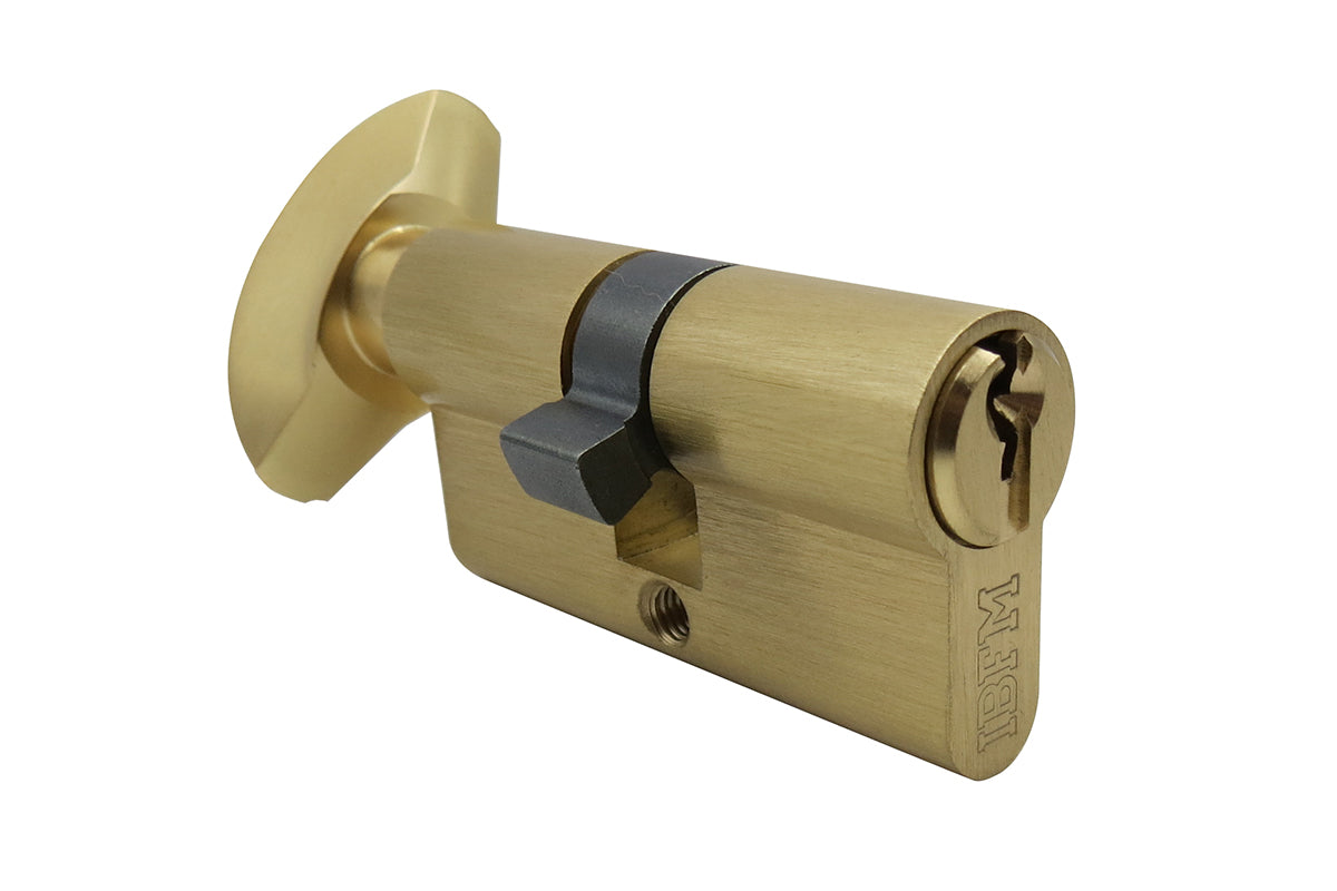 Cilindro Sagomato in Ottone Satinato con Pomolo