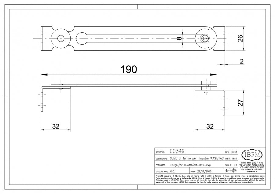 Guida di Fermo - disegno tecnico
