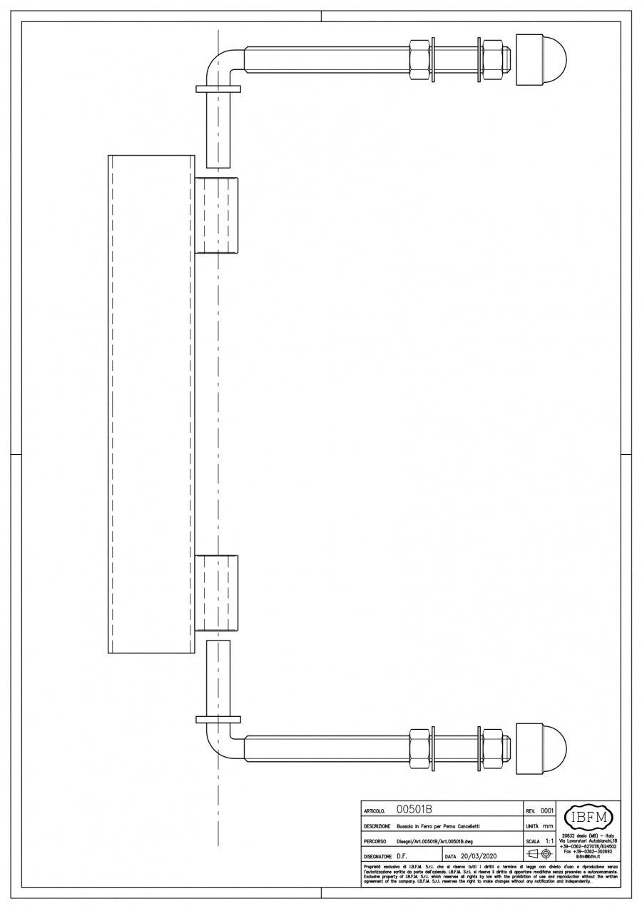Bussola da saldare per cerniera Art. 501