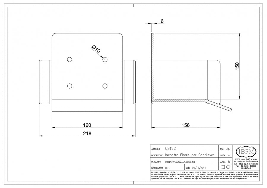 Incontro Finale per Art. 2190 - disegno tecnico